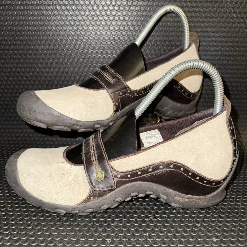 Merrell Women's Flats in Brown and Cream - Picture 1 of 8